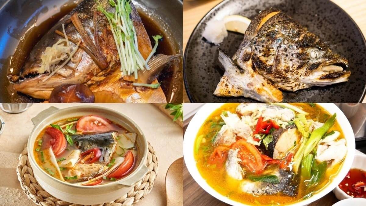 các món ngon với đầu cá hồi